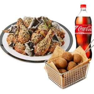 푸라닭 김미바삭+블랙치즈볼5구+콜라1.25리터