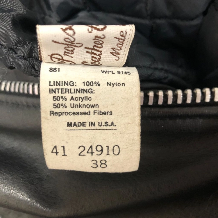 80s USA SEARS 시어스 소가죽 라이더 자켓 M 이미지