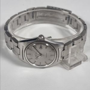 오메가 여성용 정품 빈티지 26mm 은장 시계 OMEG