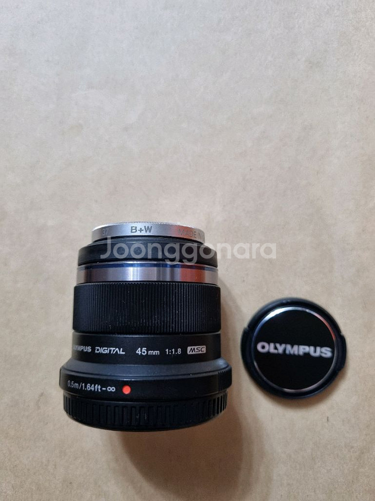 올림푸스 카메라 45mm F1.8 msc 렌즈 팝니다.--0