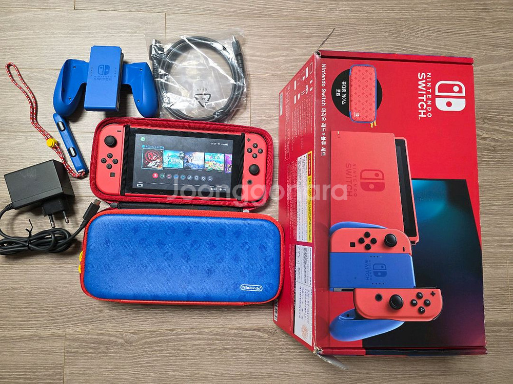 닌텐도스위치 마리오 레드X블루 세트--1