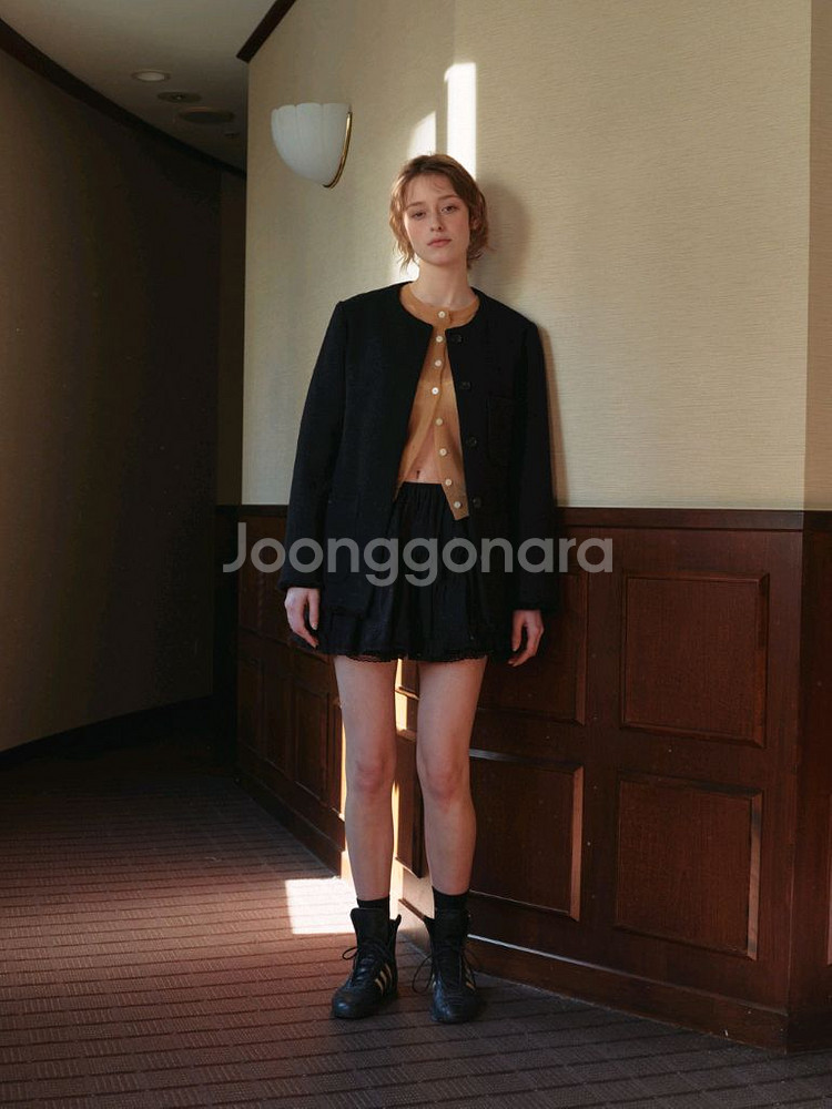 리본빛 트위드 자켓 Tassel Tweed Jacket--1