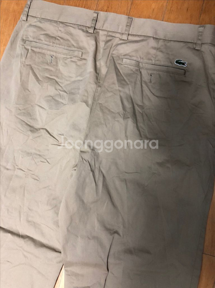 라코스테 릴렉스핏 치노팬츠 면바지 베이지 33--4