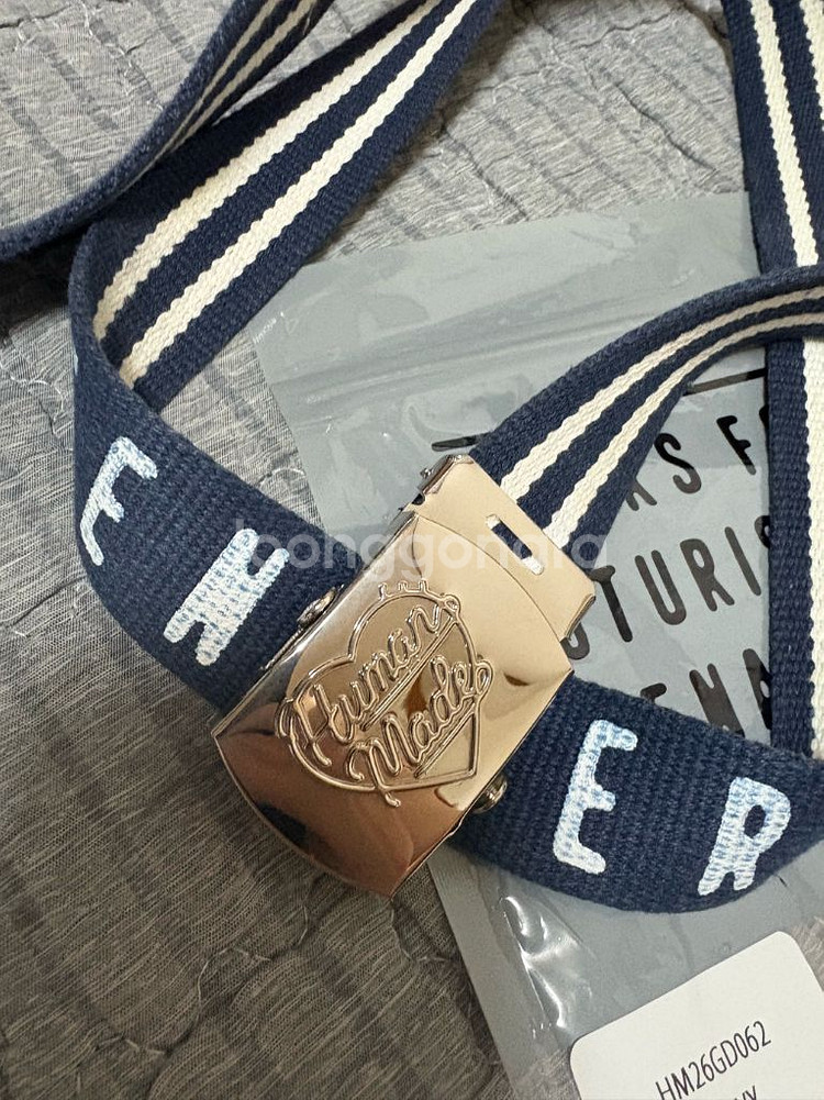 휴먼메이드 웹 벨트 네이비--2