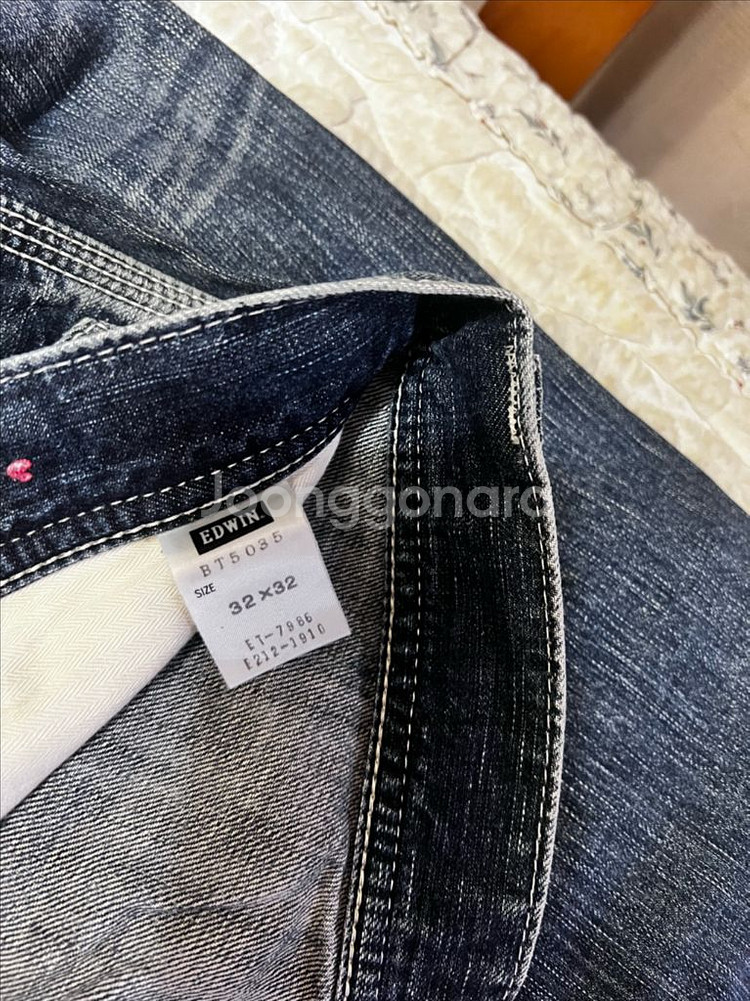 [32] 애드윈 워싱 데님 카펜터 청바지--4