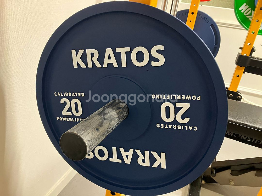 크라토스 파워리프팅 주물원판 20kg x 2 판매합니다--1