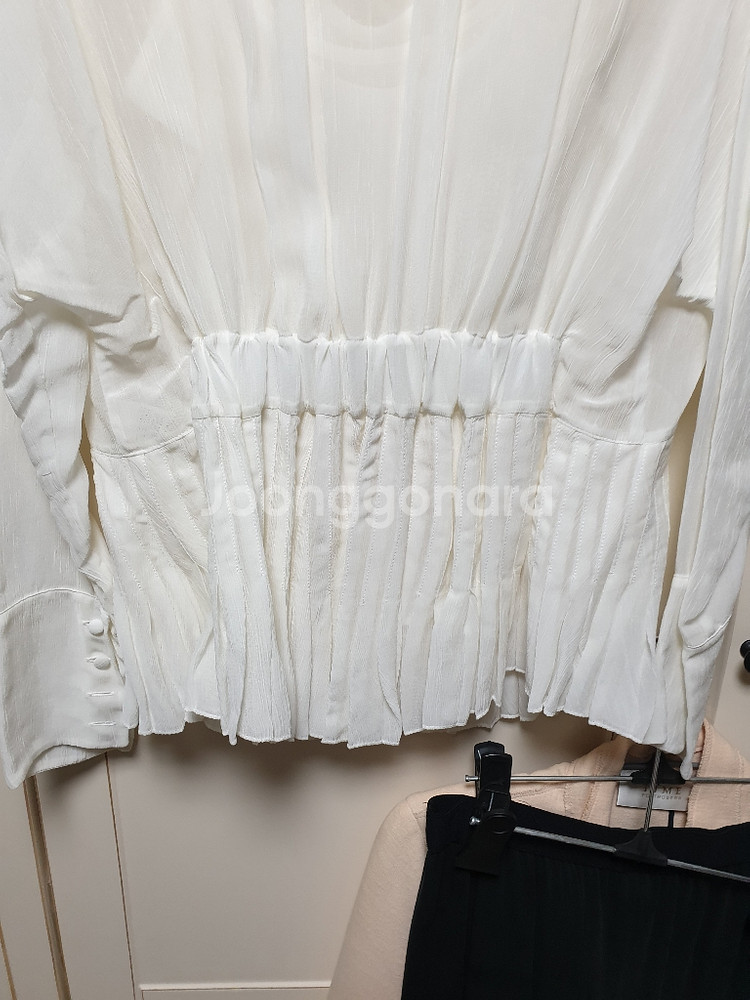 타임 씨쓰루 플리츠 탑--3