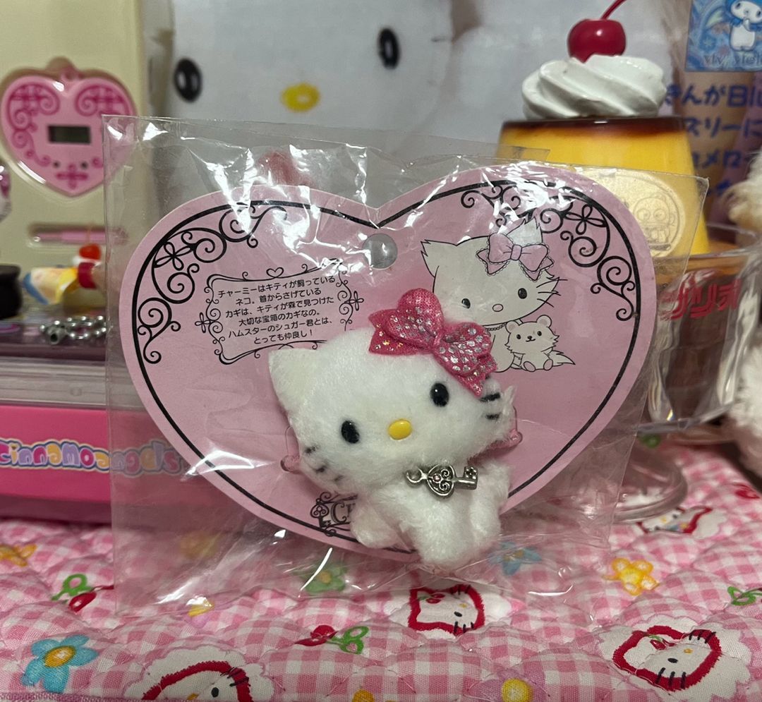 초소형 챠미키티 인형 초미니 고전 챠미 헤어밴드 마스코