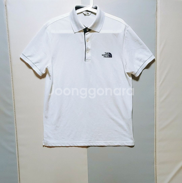 [XL] 노스페이스 카라 반팔티 화이트391--0