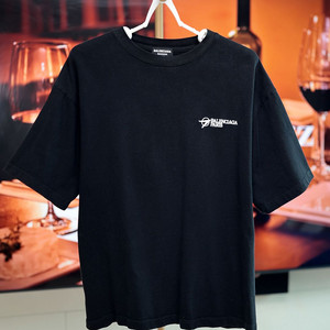 BALENCIAGA Paris 로고 반팔 티셔츠 100