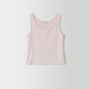 button sleeveless 핑크