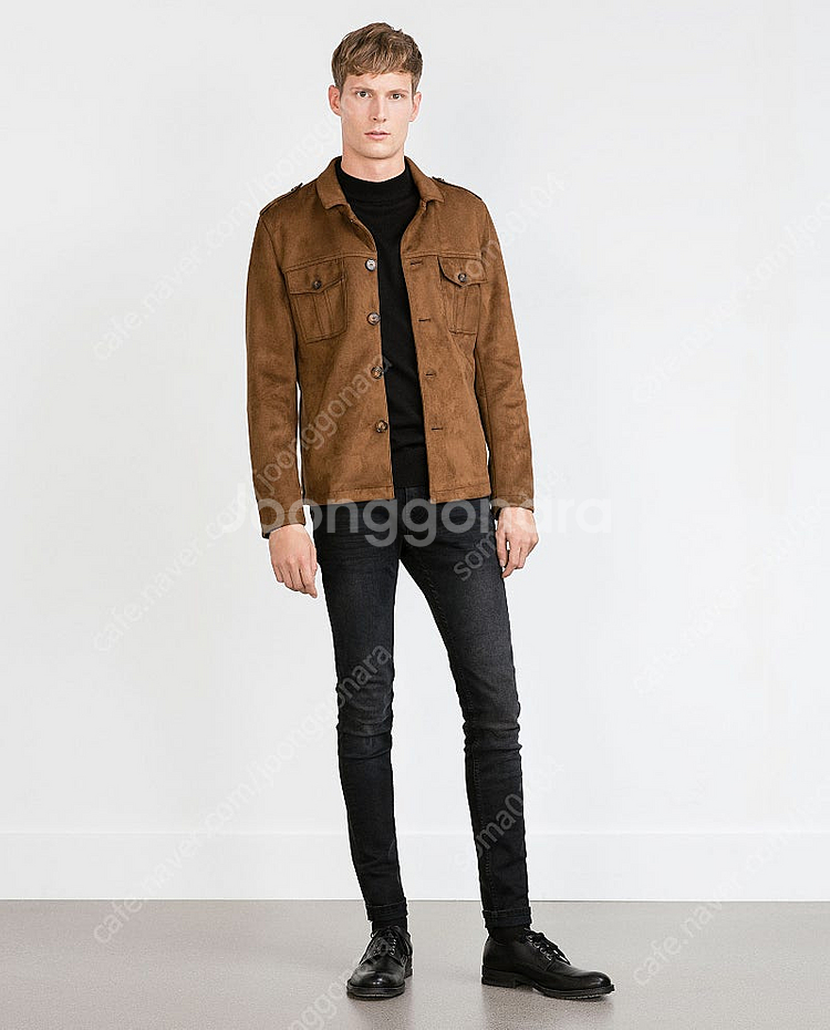 새상품)ZARA 브라운 스웨이드 자켓 M사이즈--0