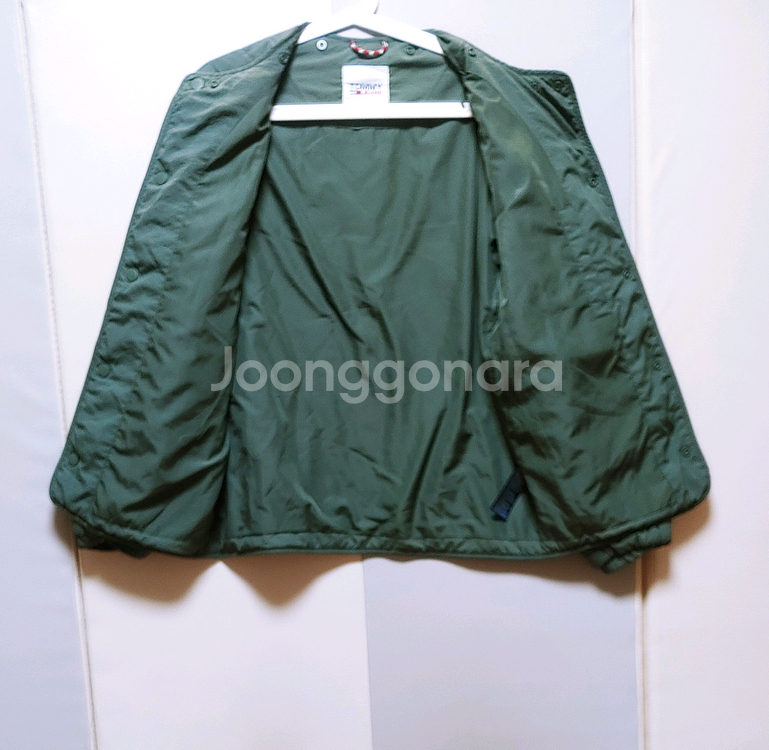 [XL] 타미힐피거 경량 패딩점퍼 카키523--1