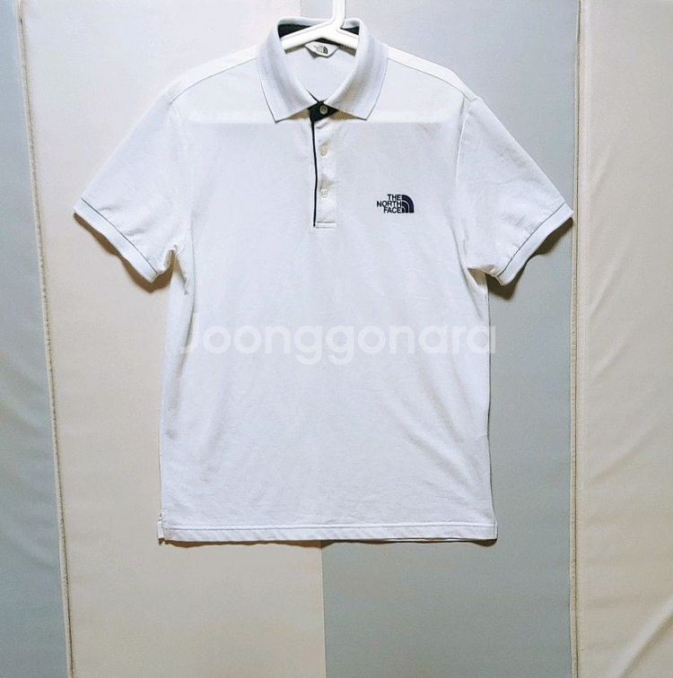 [XL] 노스페이스 카라 반팔티 화이트391--0