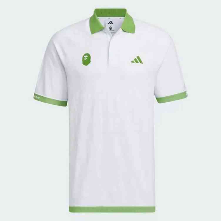 아디다스 x 베이프 콜라보 골프 폴로 반팔 티셔츠--1