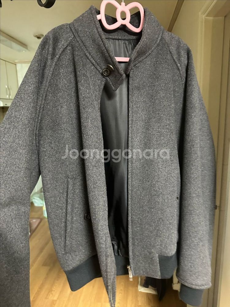주앙옴므 울 해링턴 자켓 차콜M--0