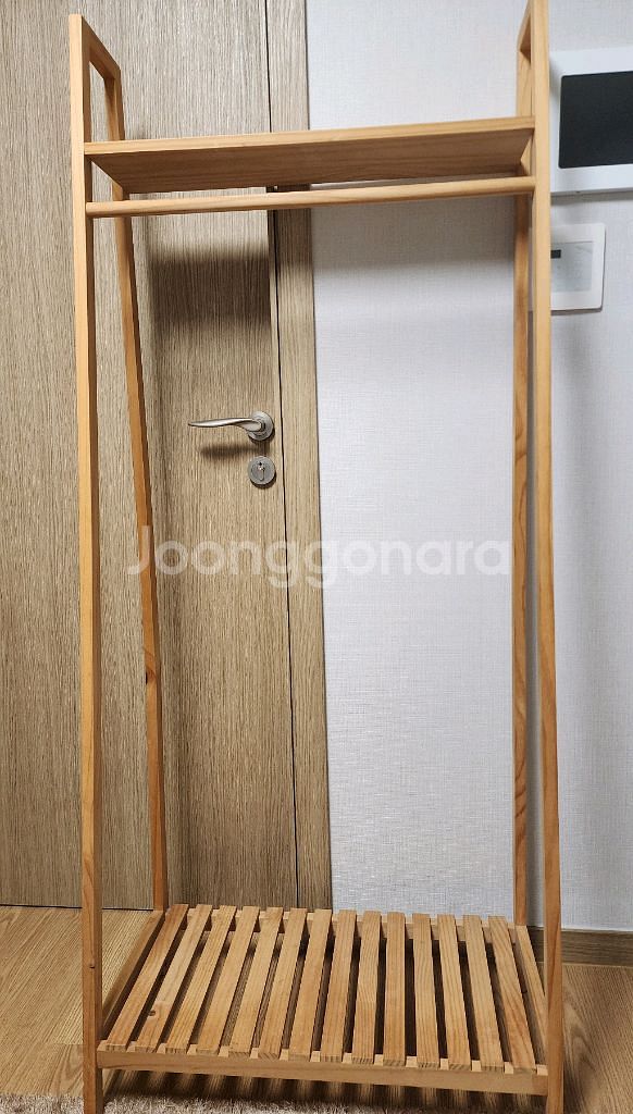나무 옷걸이 행거--0