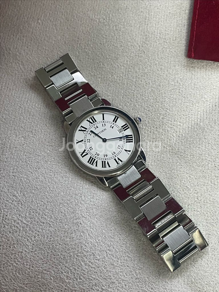 [까르띠에] 롱드 솔로 스틸 시계 36mm--2
