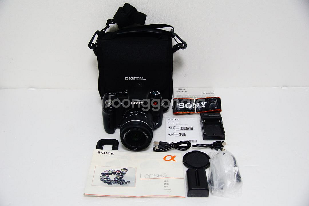 [소니] A500 DSLR 카메라 가방셋팝니다.--0