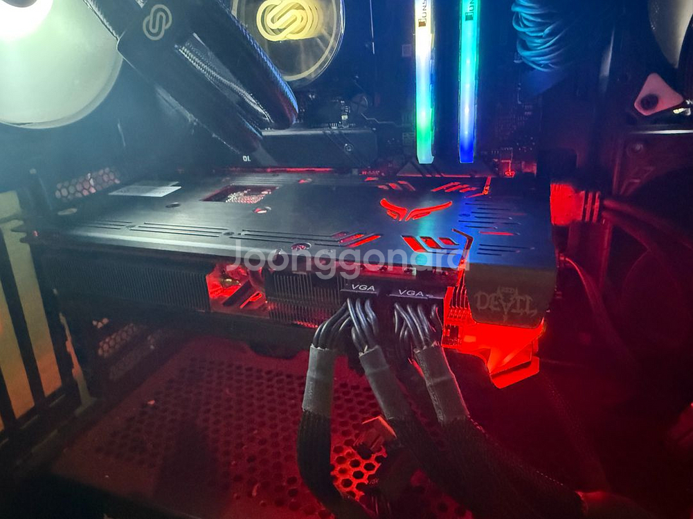 파워컬러 라데온 rx6650xt 레드데빌 풀박--0