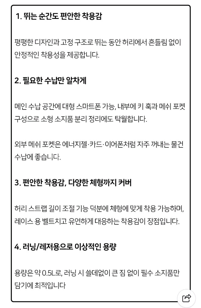 노스페이스 러닝 벨트--5