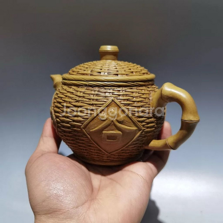 [골동품] 대만 회류 죽편문 단니 자사 자사호 (2)--2