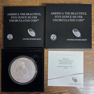 [은화] ATB Arches 5온스 은화, 박스+COA