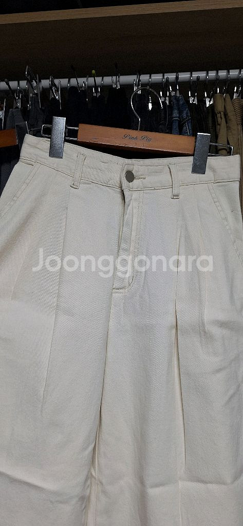 여자 와이드 흰청바지 새옷 55사이즈 브랜드 핑크피그--3