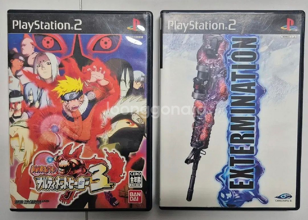ps2일판 익스터미네이션+나루토 얼티밋닌자3 dvd동봉--0