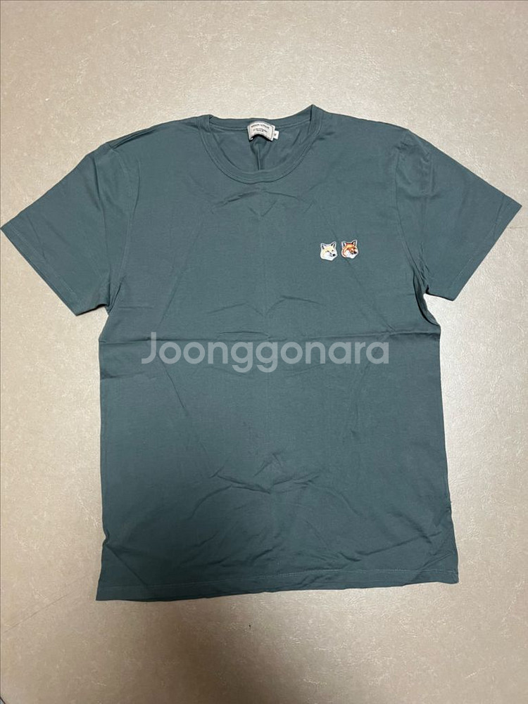 [XL]메종키츠네 더블폭스 반팔티 올리브그린--0