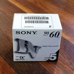 소니 6mm, DV캠코더용 비디오공테이프.