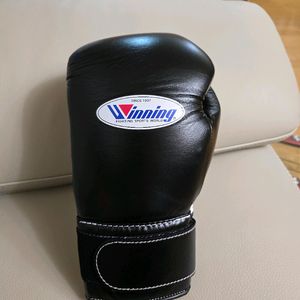 위닝 12온스 블랙 벨크로 복싱글러브