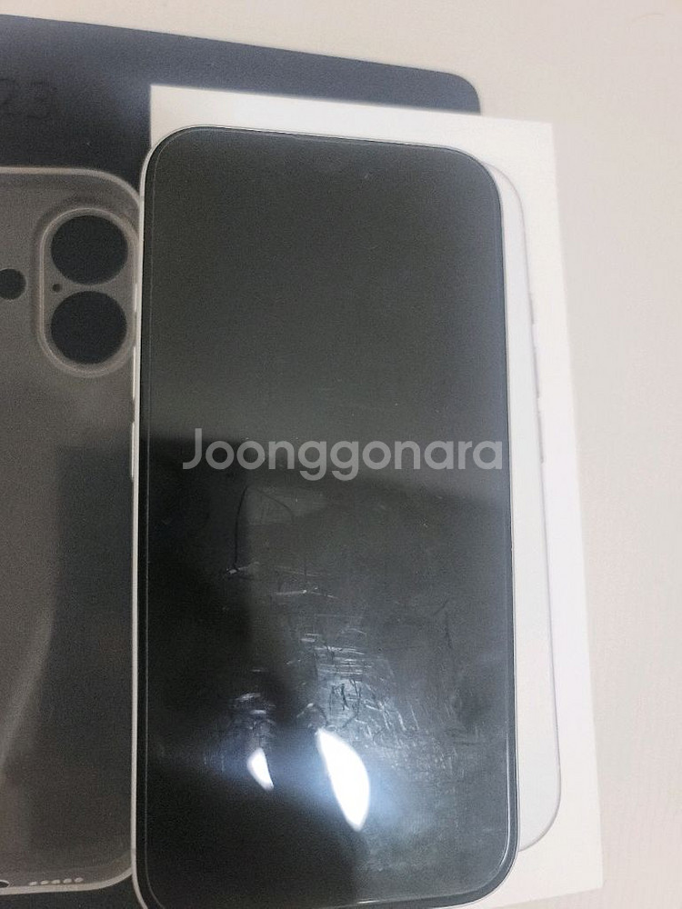 아이폰 16 화이트 128g 배터리 100%--0