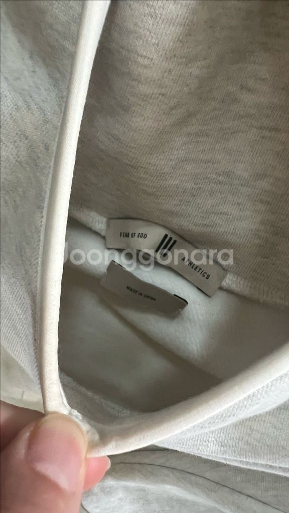 아디다스 x 피어 오브 갓 애슬레틱스 헤더 후드티 L--3