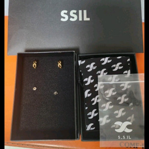 풀박스 미착용 에스실 s sil 귀걸이 상태굿 웜톤