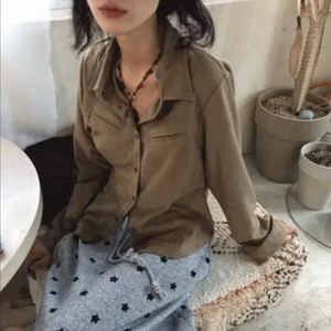 모래하우스 스웨이드 셔츠