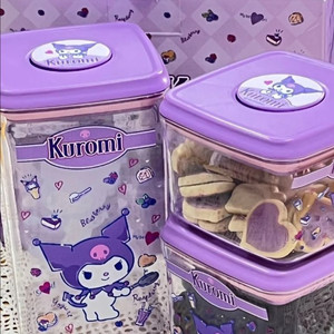 산리오 쿠로미 내열 진공 밀폐 시리얼 분유보관함 세트