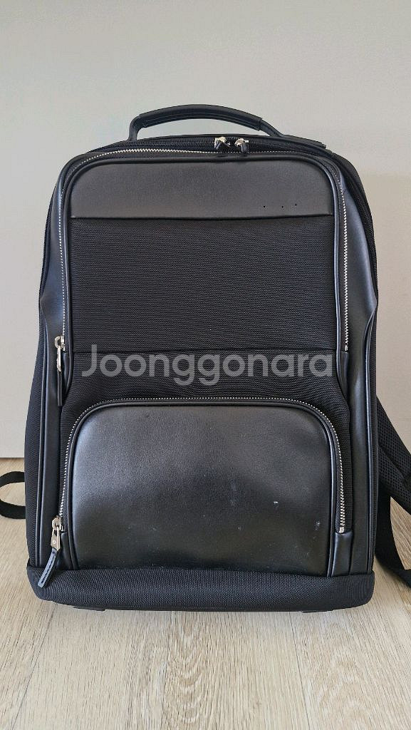 샘소나이트 세일럼 블랙 가죽 백팩--1