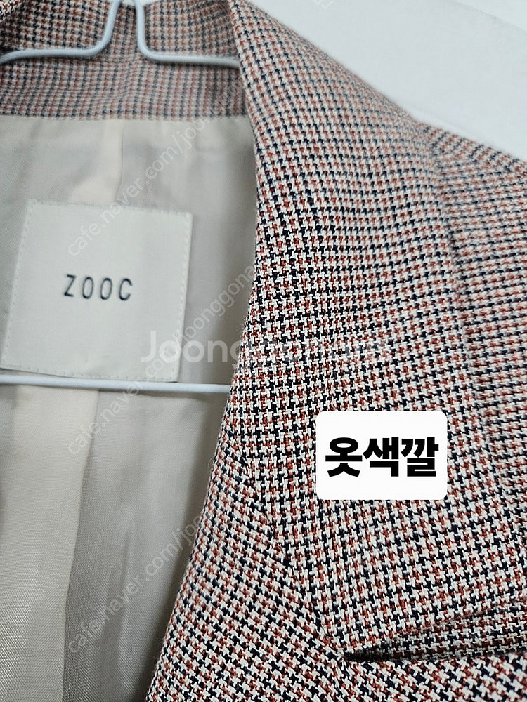 반값택포 ZOOC 쥬크 터블버튼 체크 자켓--7