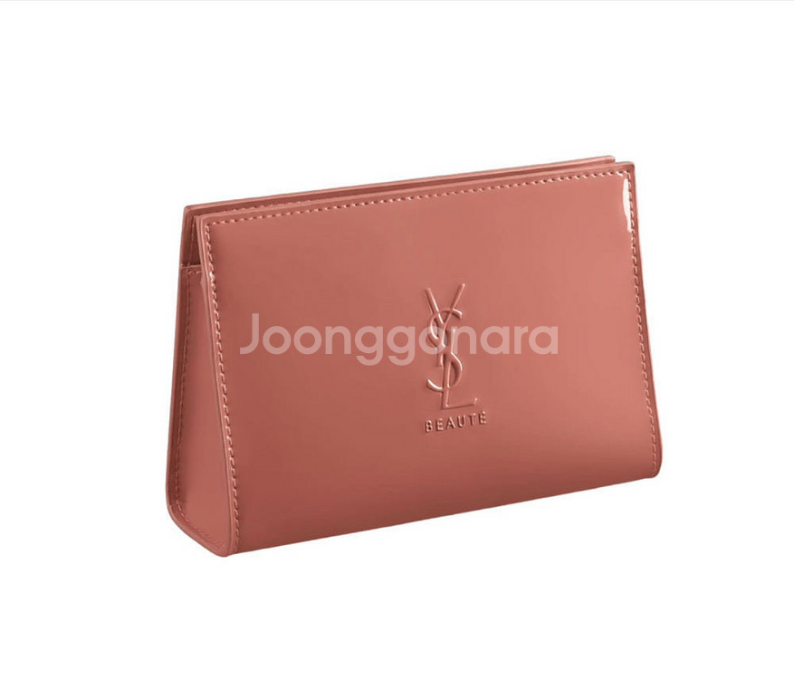 새상품 정품 입생로랑 뷰티 파우치 코랄--0