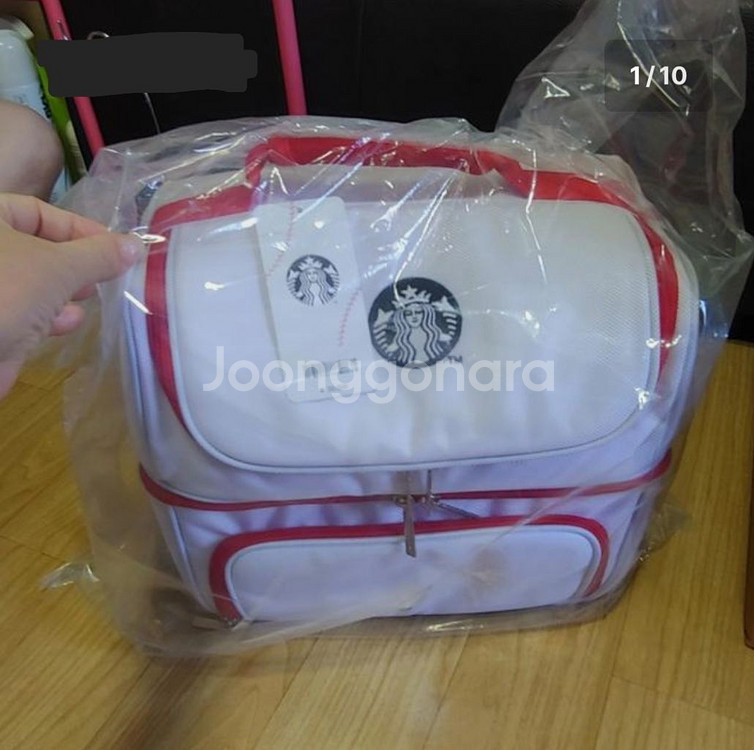 미개봉&택포)스타벅스 화이트 쿨링백/베이스볼파크특화MD--0