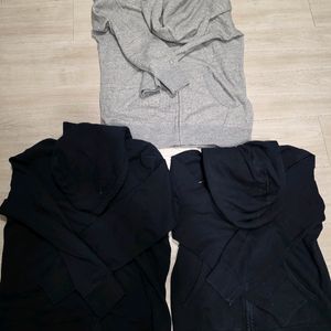유니클로 네이비 2개, 회색 1개 후드집업 XL 판매