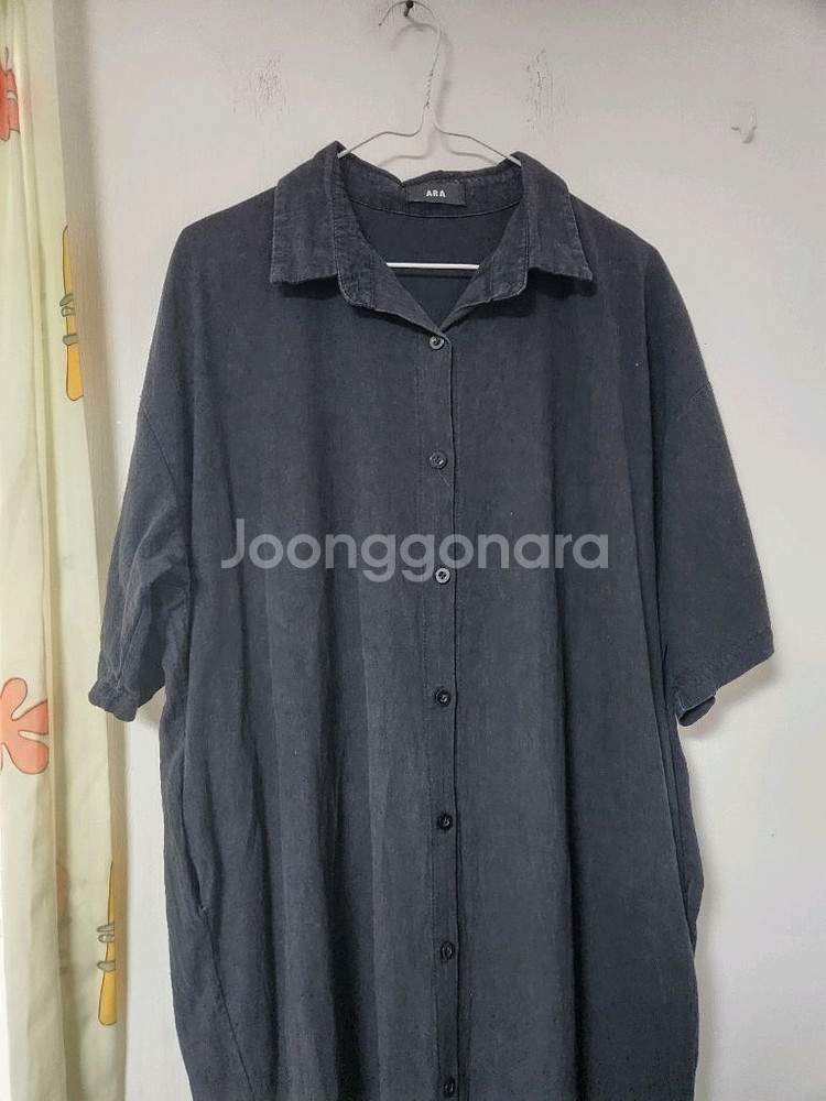 빅사이즈 ARA 셔츠형 롱 원피스 99--1