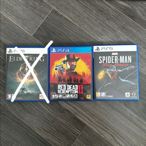 PS5 CD(레드데드 리뎀션2, 스파이더맨)