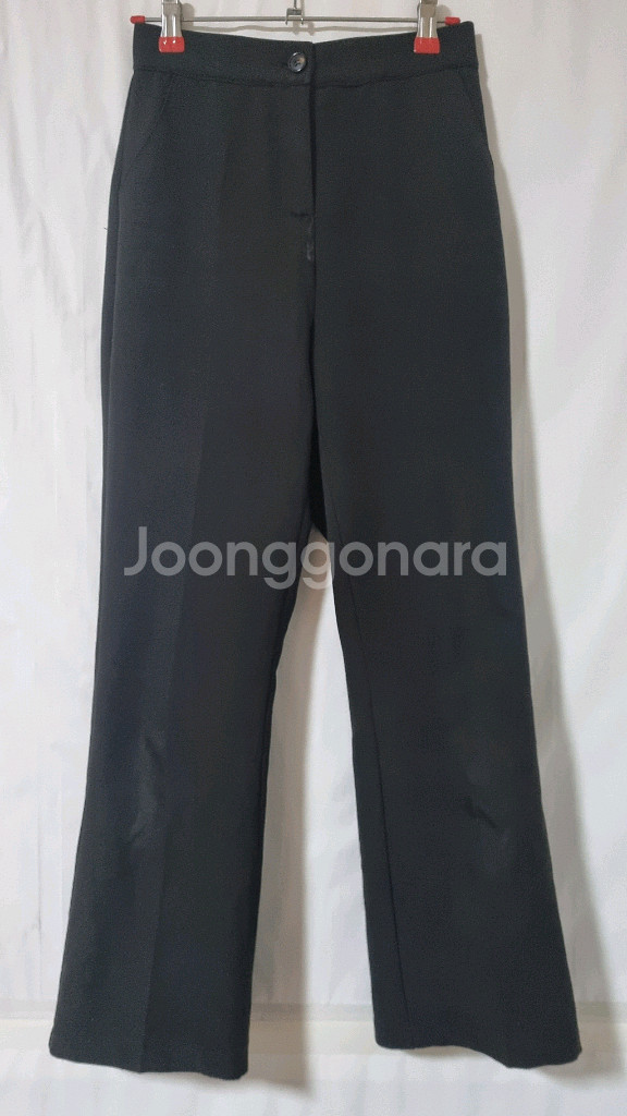 두께 있는 면바지 블랙--0