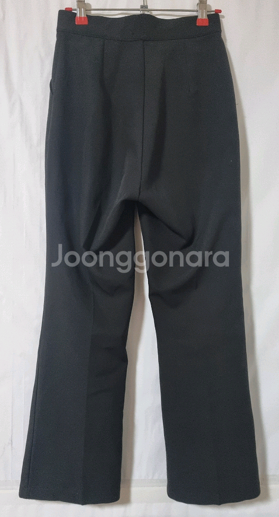 두께 있는 면바지 블랙--1