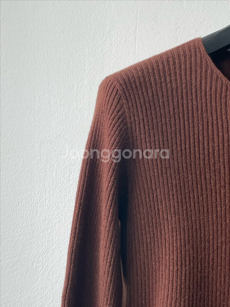 샵오눅(shoponuk) 크롭 가디건 브라운 새상품--3