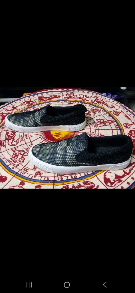 265 자라 메쉬 카모 슬립온 플렛 단화 스니커즈 이미지