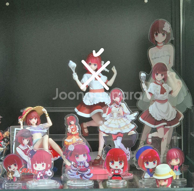 일괄)최애의 아이 카나 아크릴 지류 피규어 뱃지 색지--0