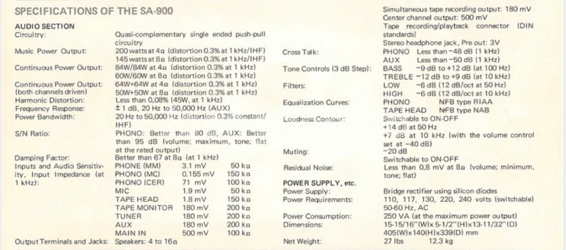 Pioneer(파이오니아) SA-900 빈티지 인티--1